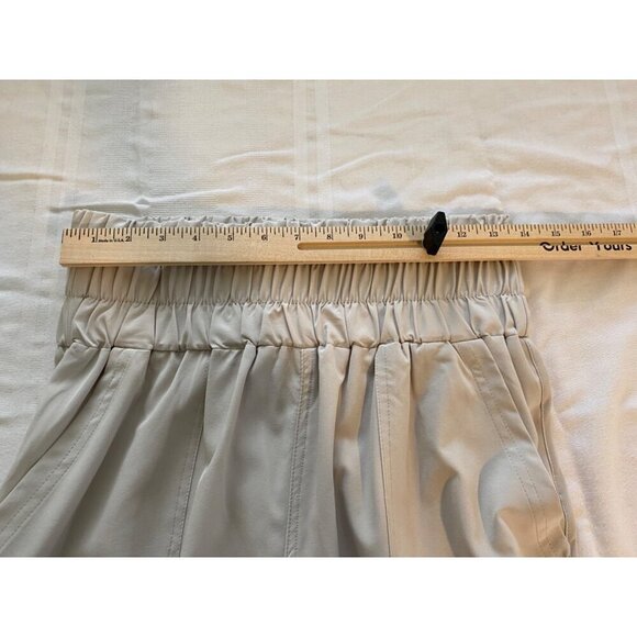 New In Women's High-Waisted Elastic Cuff Jogger Pants Size L Beige Casual - Picture 9 of 13